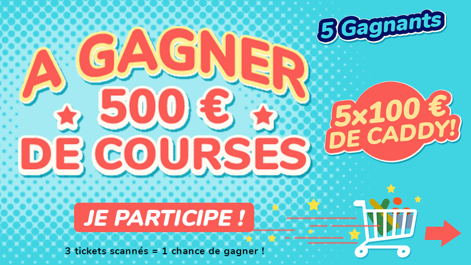 Jeu Concours 500€ de COURSES Fidme