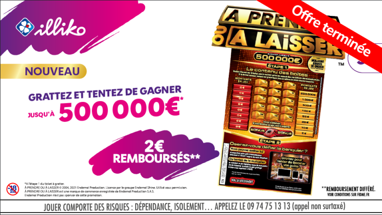 Ticket d'Or FDJ tableau des prix et Chances de gagner 500 000 €