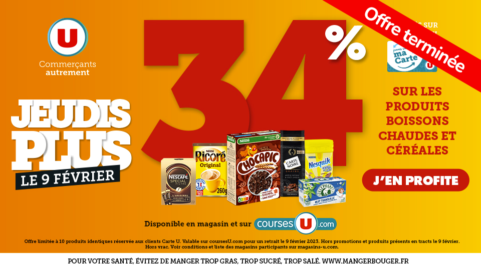 C'est JEUDI PLUS dans vos Magasins U ! Fidme